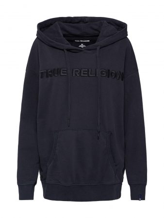 True Religion Bluză de molton 'CREW SWEAT FLEECE'  negru