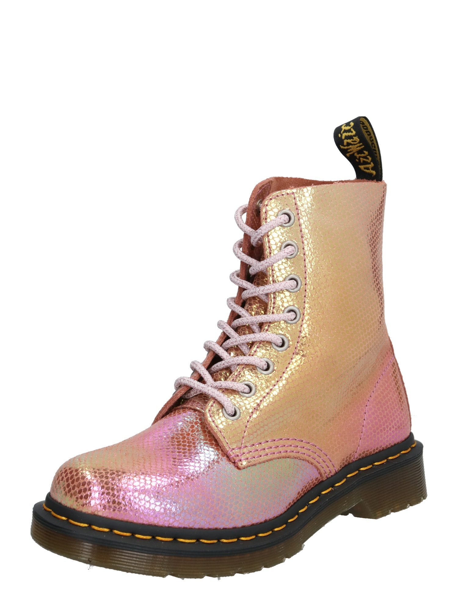 Dr. Martens Ghete cu șireturi 'Pascal' auriu / roze