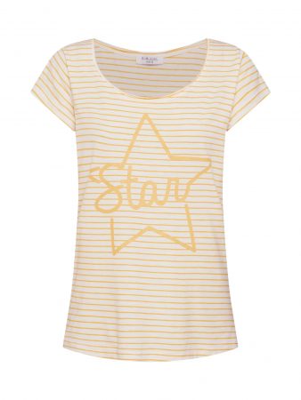 Sublevel Tricou  galben / offwhite