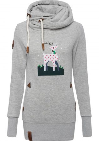 Naketano Bluză de molton  gri amestecat