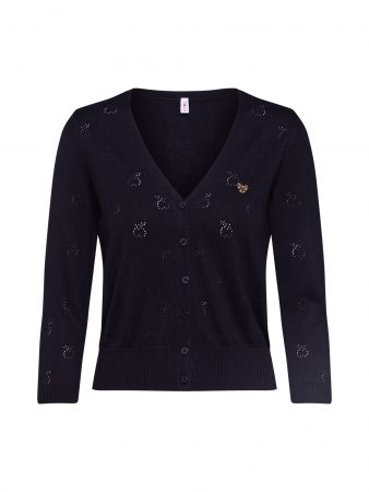 Blutsgeschwister Geacă tricotată 'Sweet petite cardy'  negru
