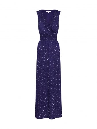 TOM TAILOR DENIM Rochie  albastru închis / alb