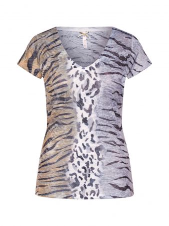 Key Largo Tricou 'MADAGASCAR'  gri argintiu / culori mixte
