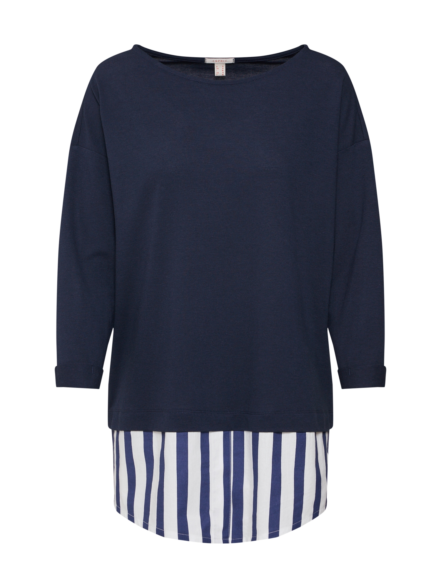 ESPRIT Tricou navy / alb