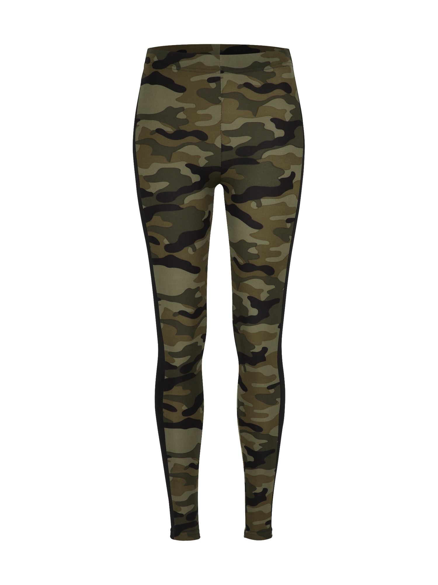 Urban Classics Leggings 'Camo Stripe'  verde / negru