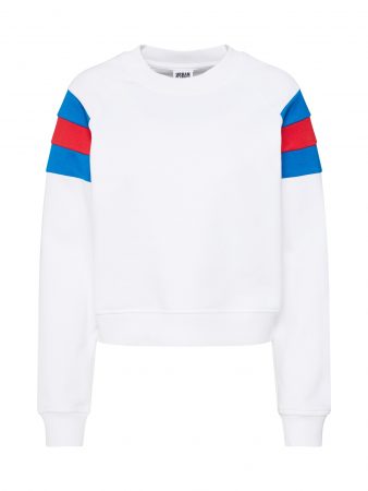 Urban Classics Bluză de molton  albastru / roșu / alb