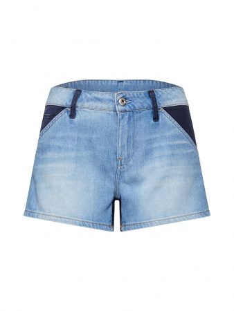 G-Star RAW Jeans 'Faeroes Zip Mid bf Short Wmn'  denim albastru