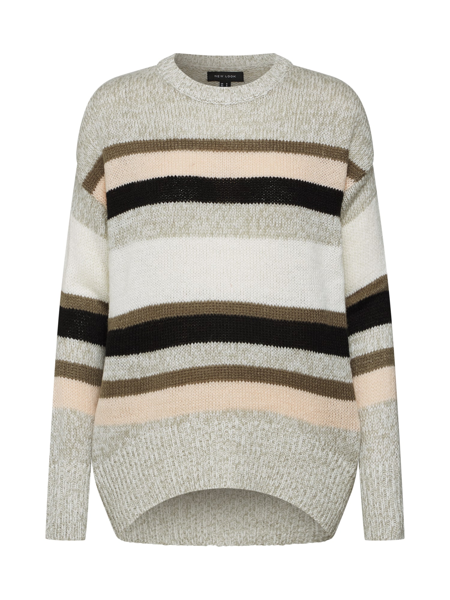 NEW LOOK Pulover 'WW O/P 08.12 WW 9.99 COLOURBLOCK P12'  gri / roz / alb