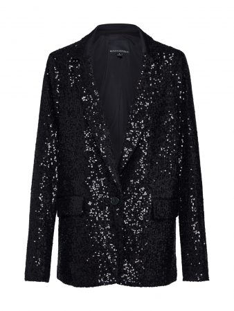 Banana Republic Sacou 'DRAPEY SEQUIN BLAZER'  negru