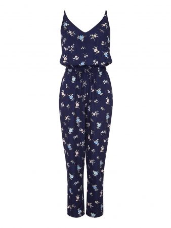 Mela London Salopeta 'FLORAL DRAWSTRING JUMPSUIT'  navy / culori mixte