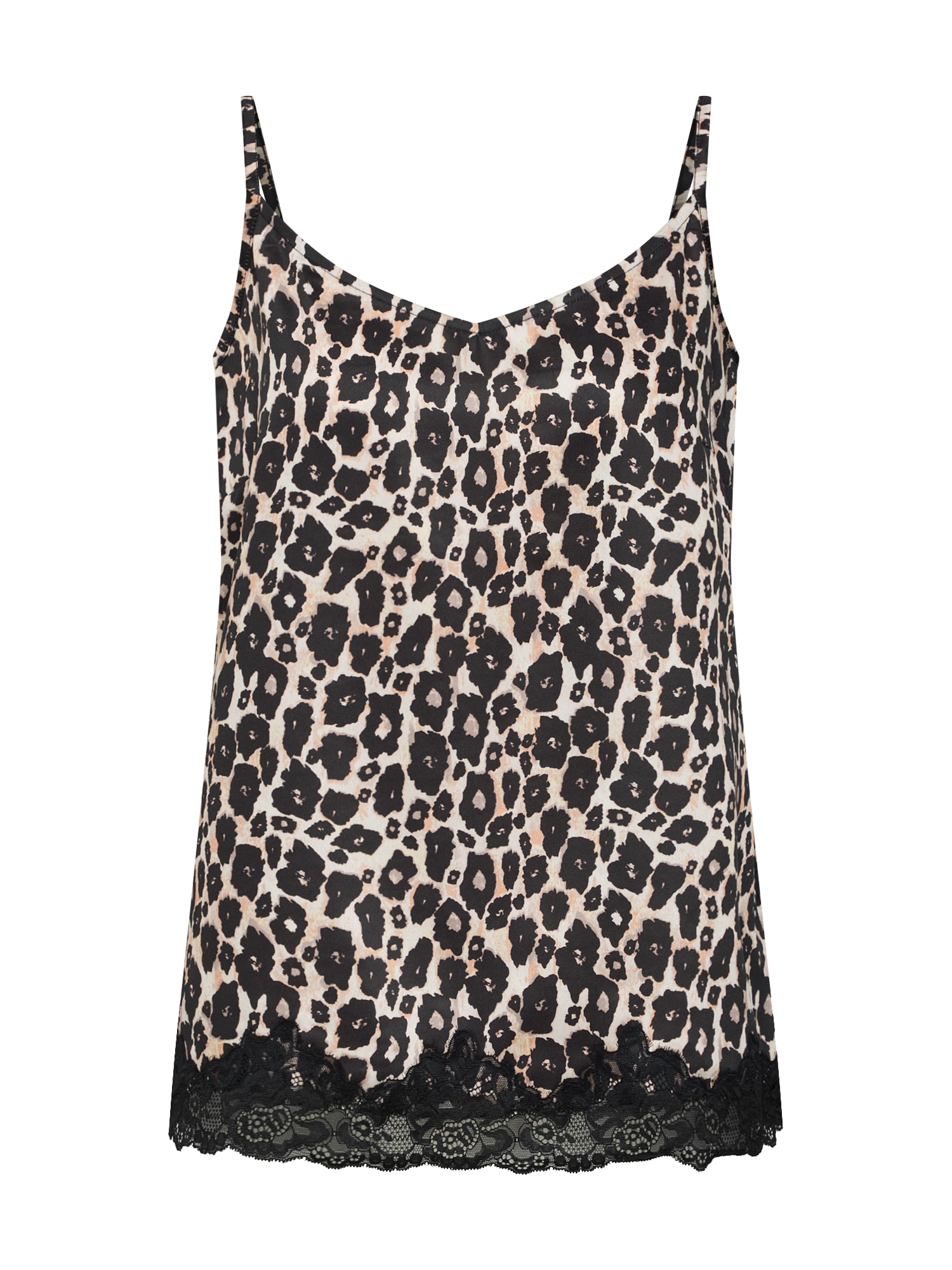 COMMA Bluză  maro / negru