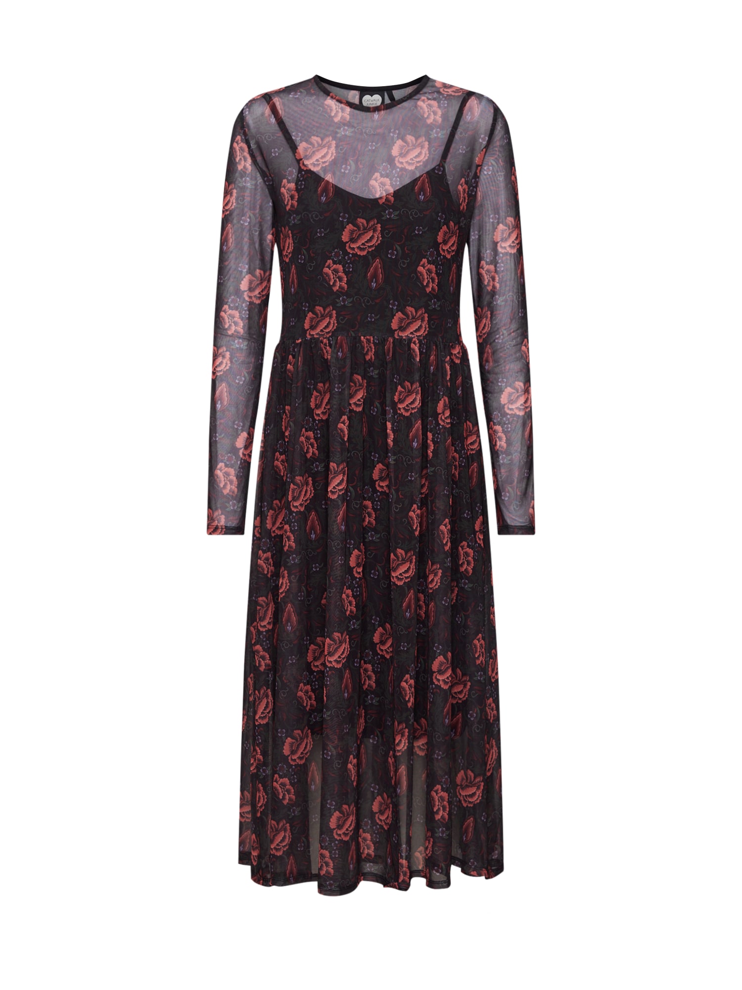 CATWALK JUNKIE Rochie de cocktail 'VICTORY' roșu ruginiu / negru