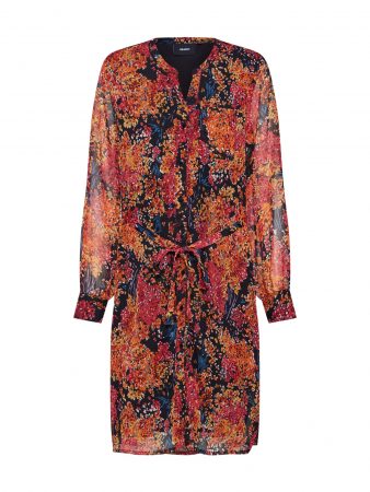 OBJECT Rochie tip bluză 'ELVA'  portocaliu / roz / negru