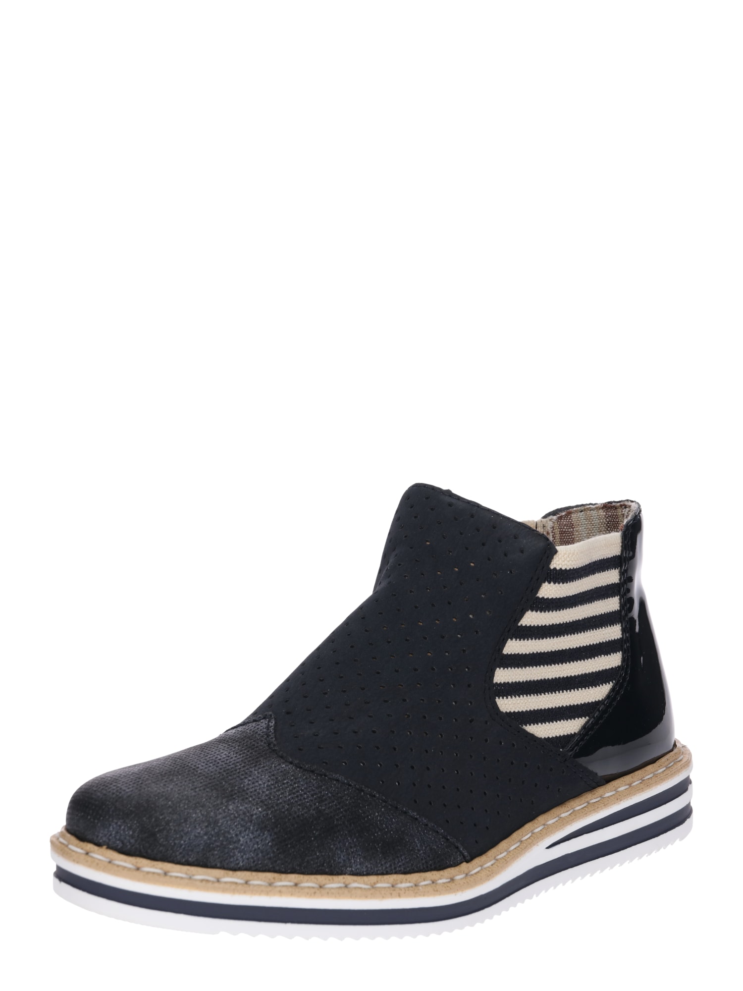 RIEKER Ghete chelsea 'N0255-14'  albastru noapte / offwhite