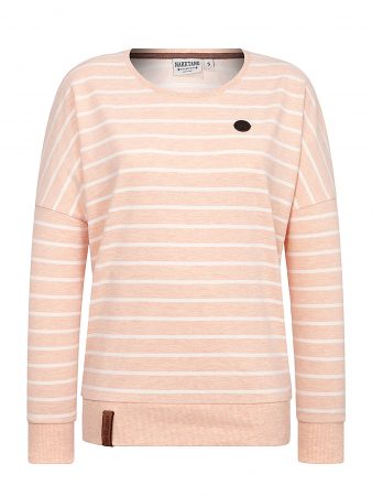 Naketano Bluză de molton  coral / alb