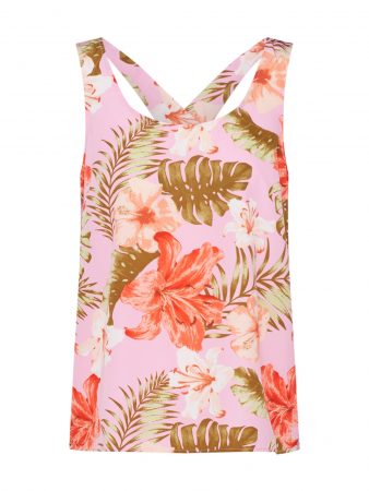 VERO MODA Bluză 'EFIE'  oliv / portocaliu / roz