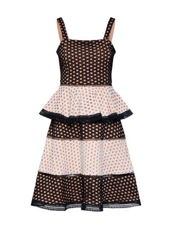 MICHALSKY FOR ABOUT YOU Rochie de cocktail 'Alisa'  negru / alb