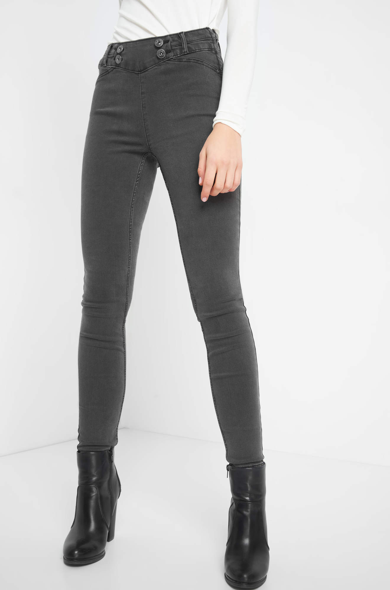 Jeggings cu talia înaltă