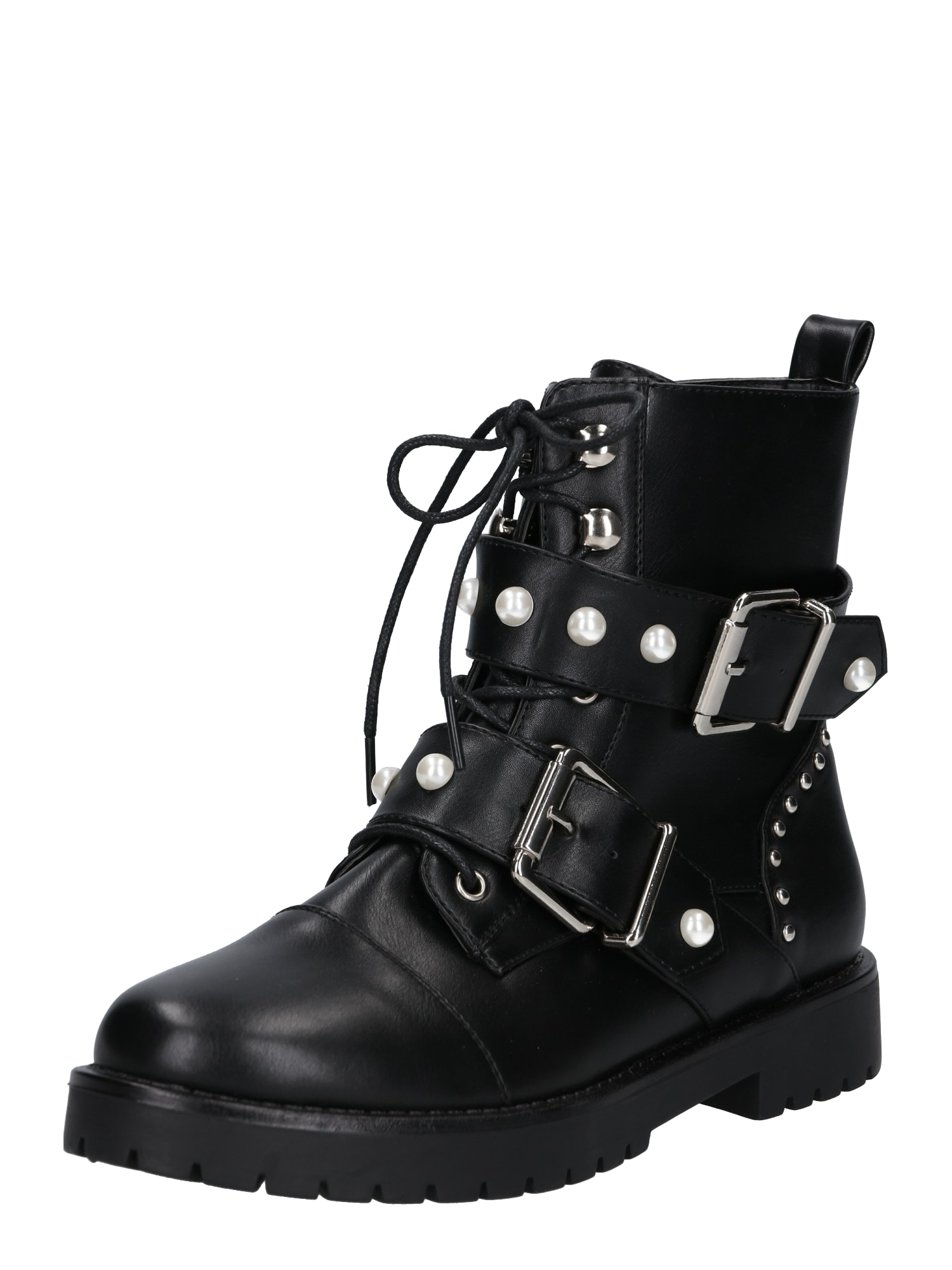 ABOUT YOU Ghete cu șireturi 'Juliana'  negru