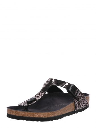 BIRKENSTOCK Flip-flops 'Gizeh'  gri metalic / gri argintiu
