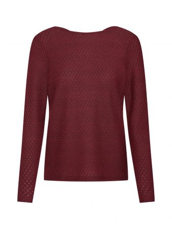 ONLY Pulover 'onlTRUE L/S TOP JRS'  roșu vin