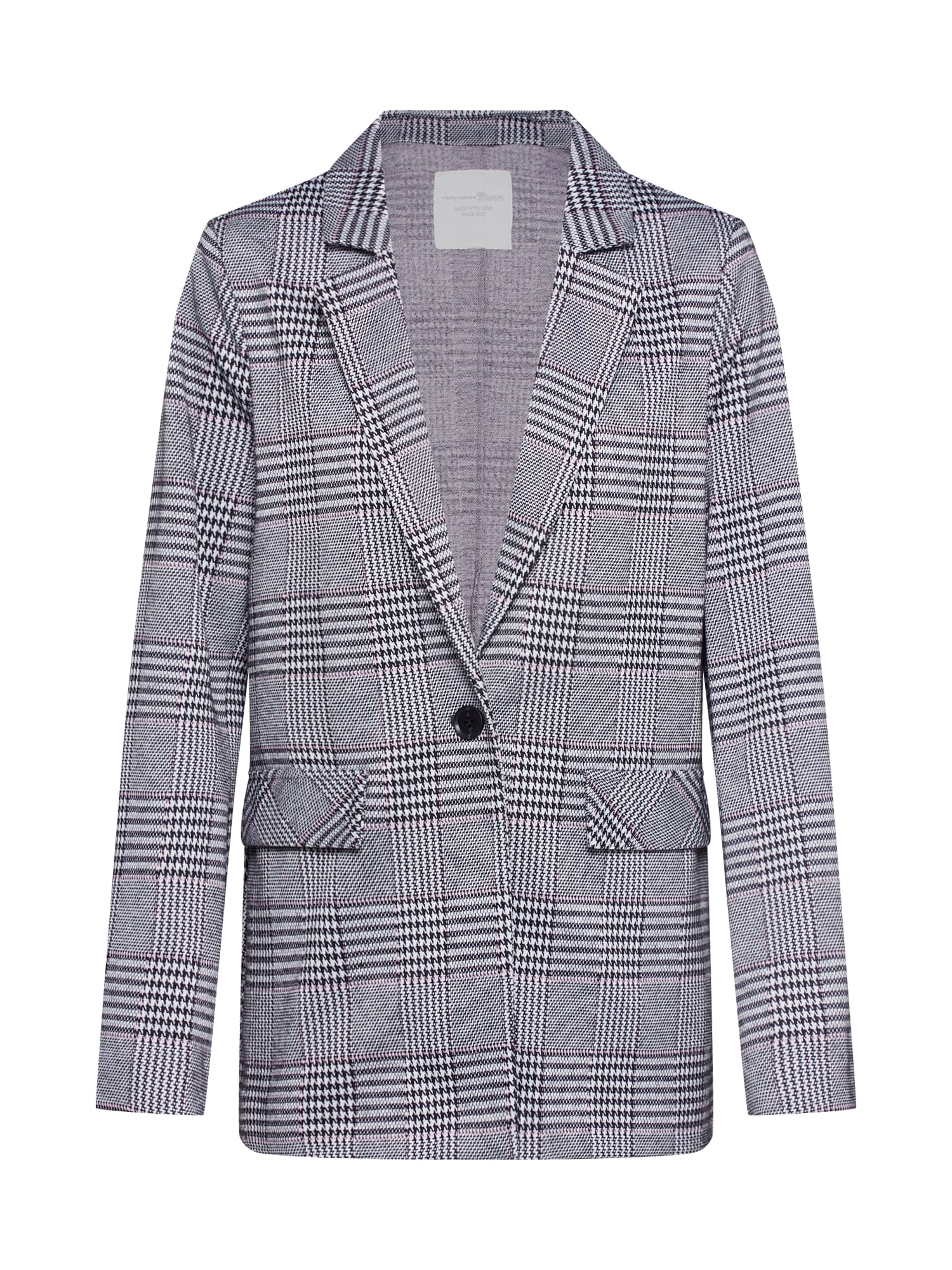 TOM TAILOR DENIM Sacou 'girlfriend check blazer' gri amestecat