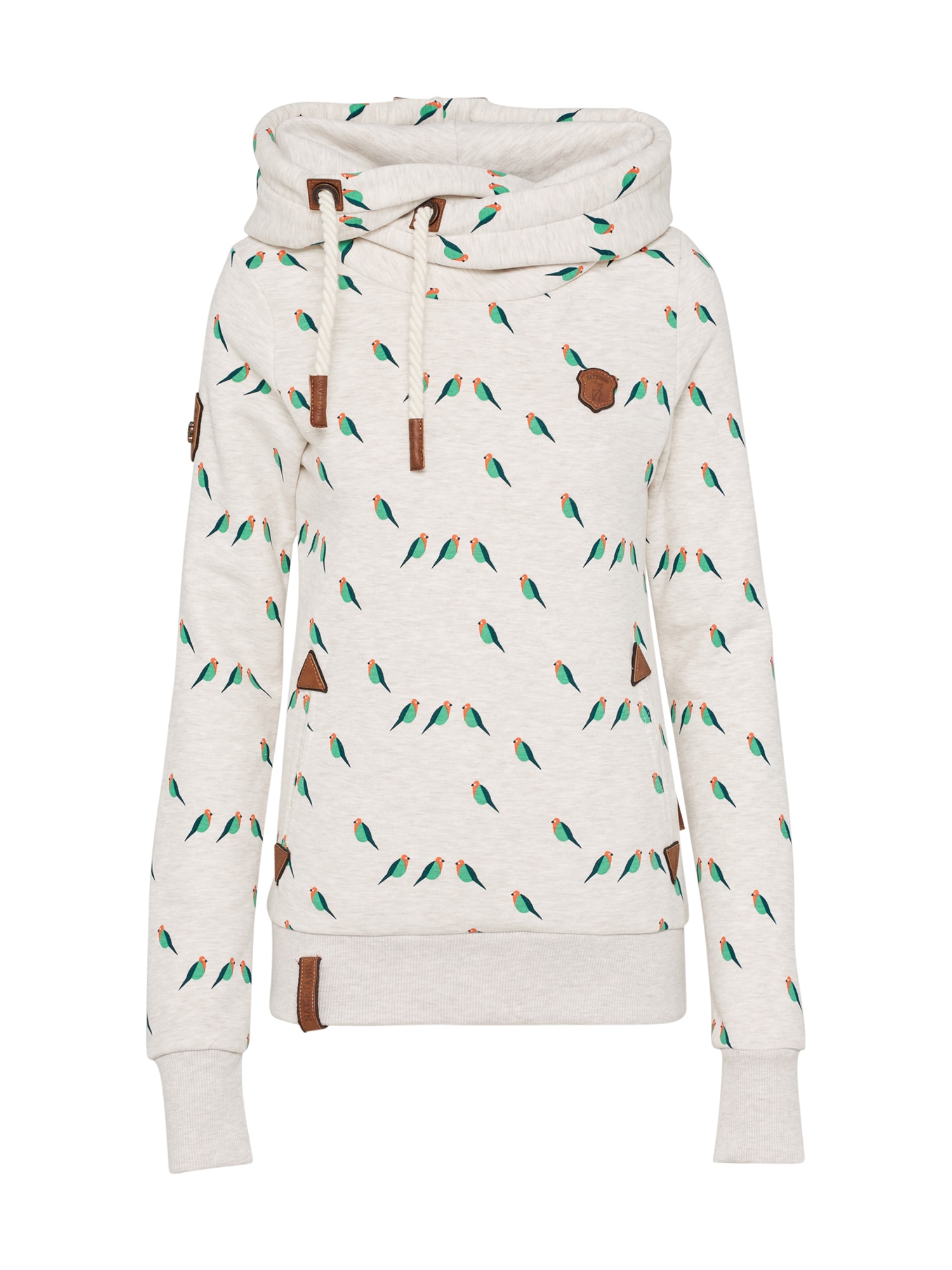 Naketano Bluză de molton 'Darth Doofmann'  bej / maro / verde