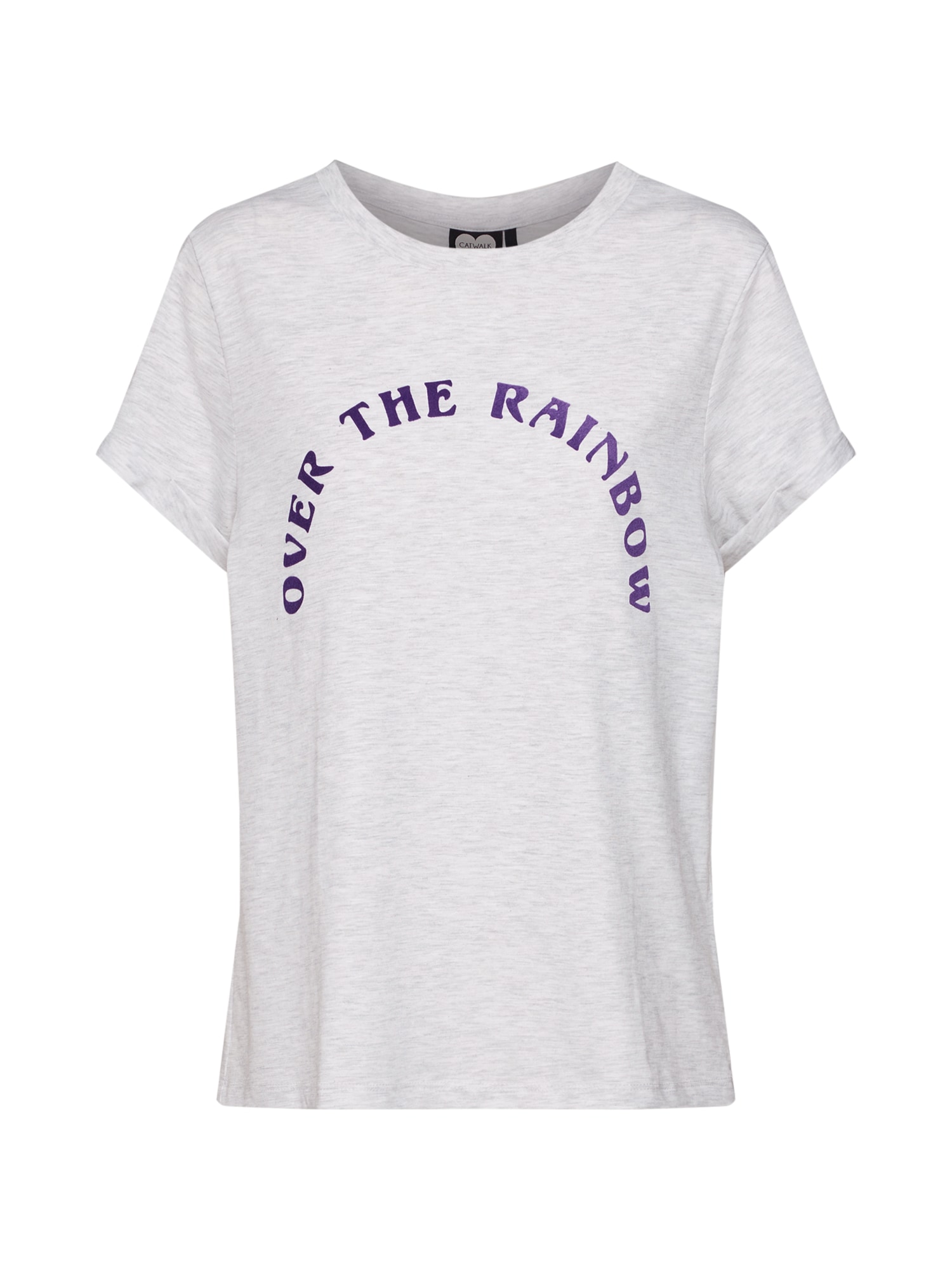 CATWALK JUNKIE Tricou 'TS RAINBOW'  gri amestecat / mov