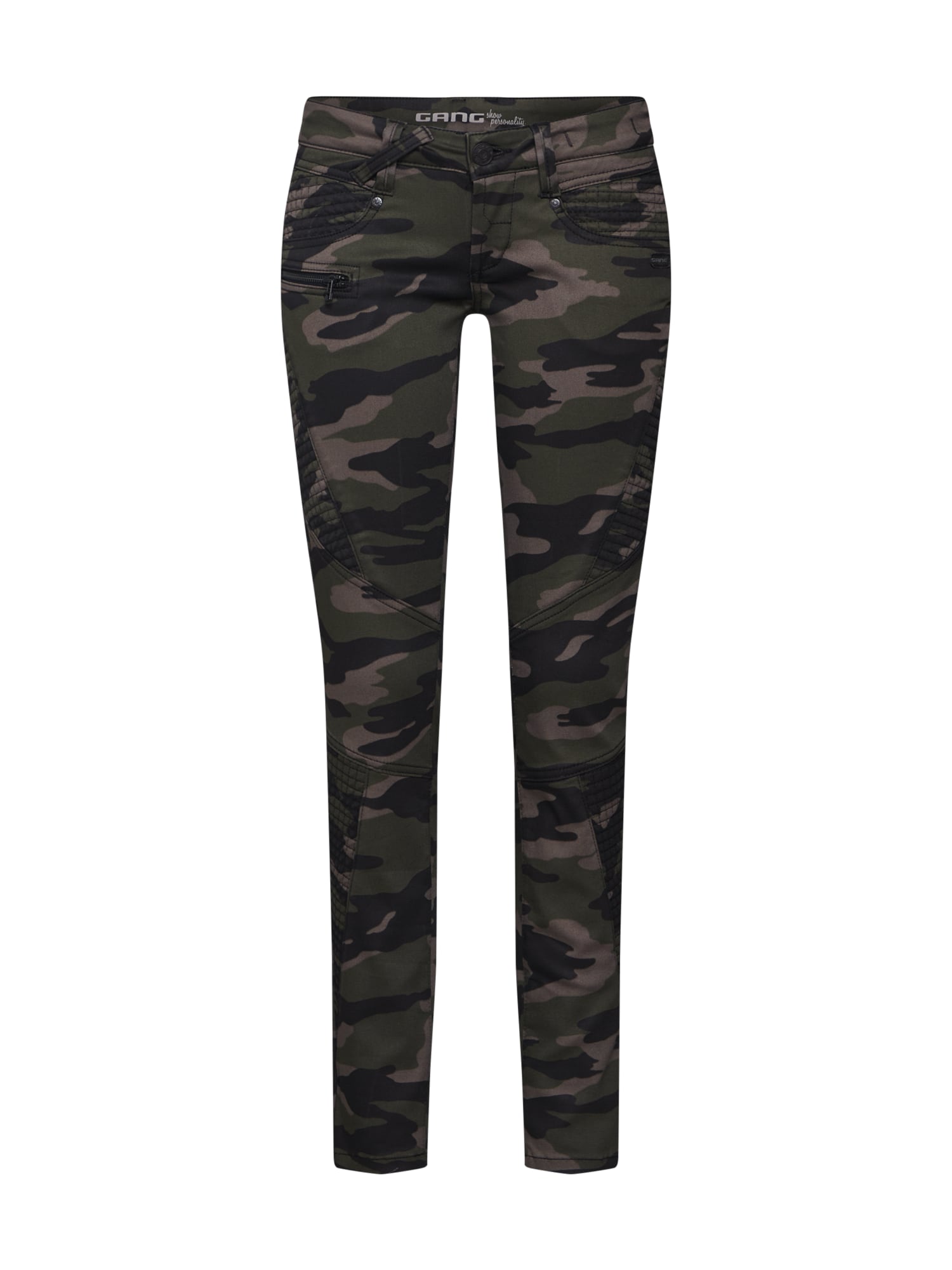 Gang Jeans 'NENA BIKER QUILTED'  oliv