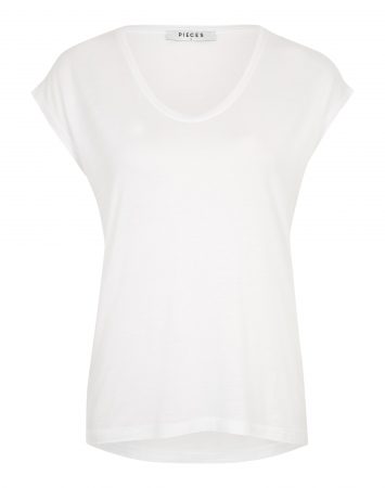 PIECES Tricou 'Billo'  alb