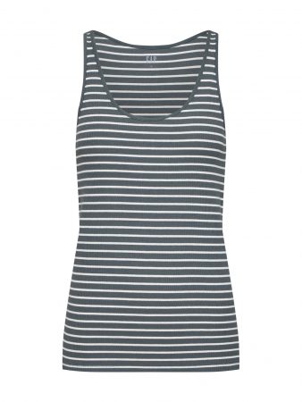 GAP Top 'SL FLAT BK RIB TK STR'  verde / alb