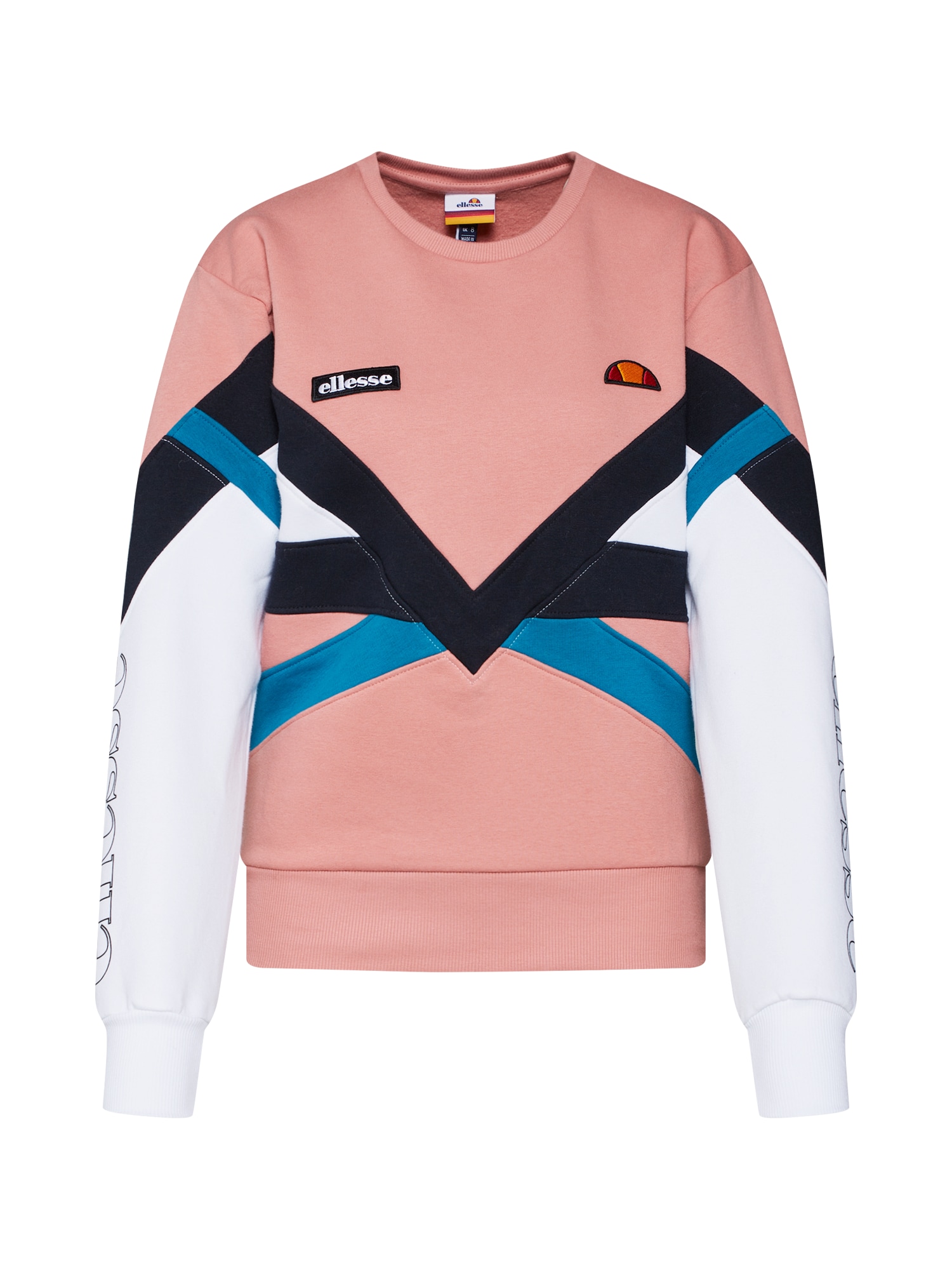 ELLESSE Bluză de molton 'ROBIOLA'  roz / negru / alb