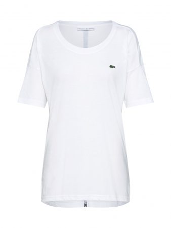 LACOSTE Tricou  negru / alb