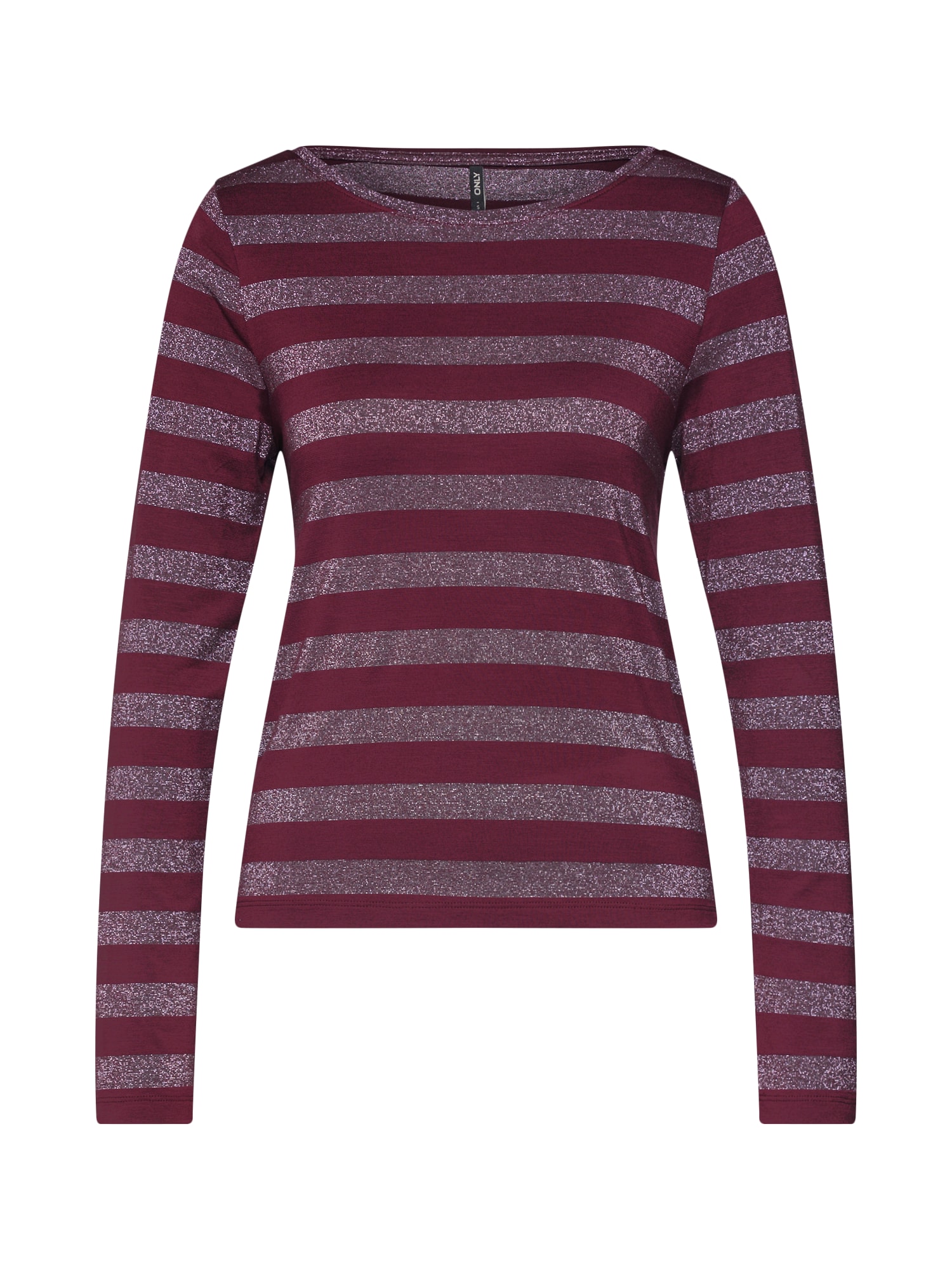 ONLY Tricou 'onlALEXA L/S BOATNECK TOP JRS' roșu vin