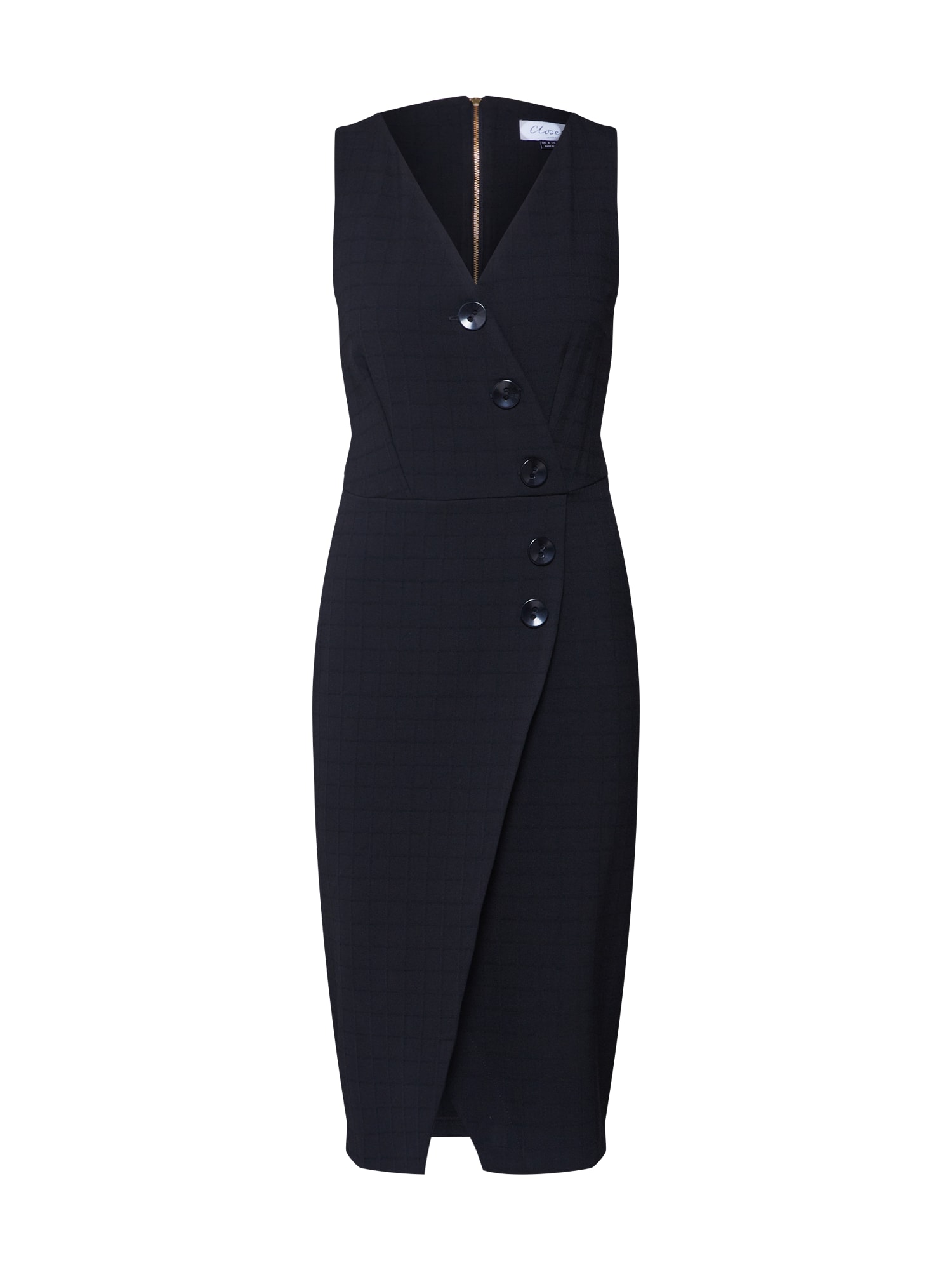 Closet London Rochie de cocktail 'Closet Wrap Pinafore Dress' negru