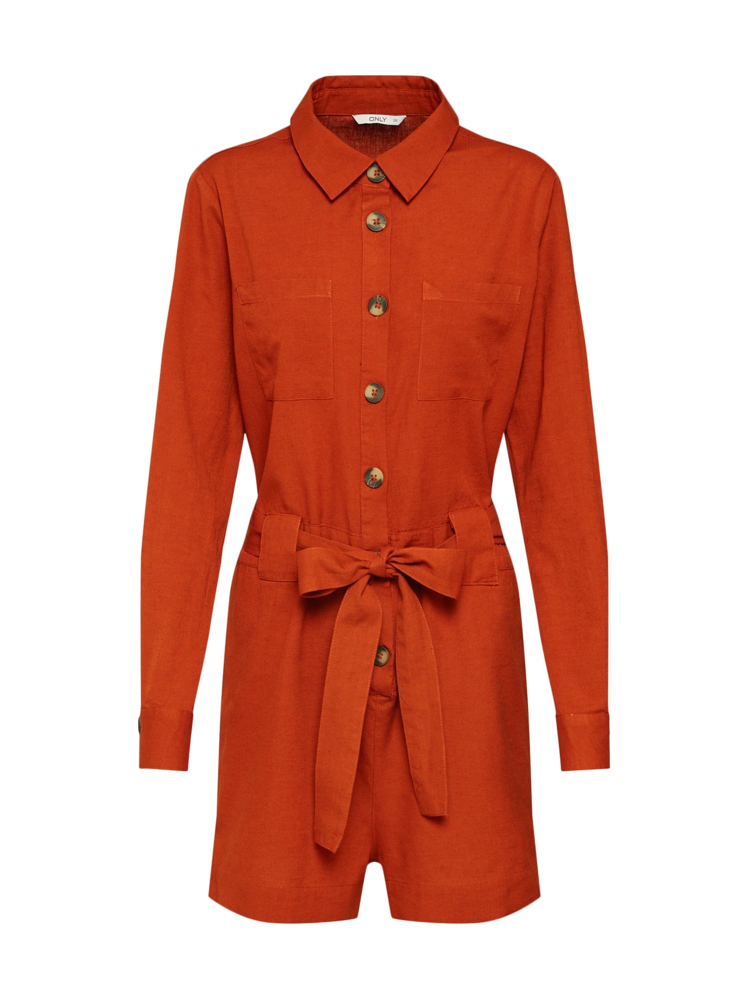 ONLY Salopeta 'onlLINA L/S WVN' maro ruginiu