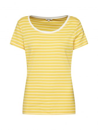 TOM TAILOR Tricou  galben / alb