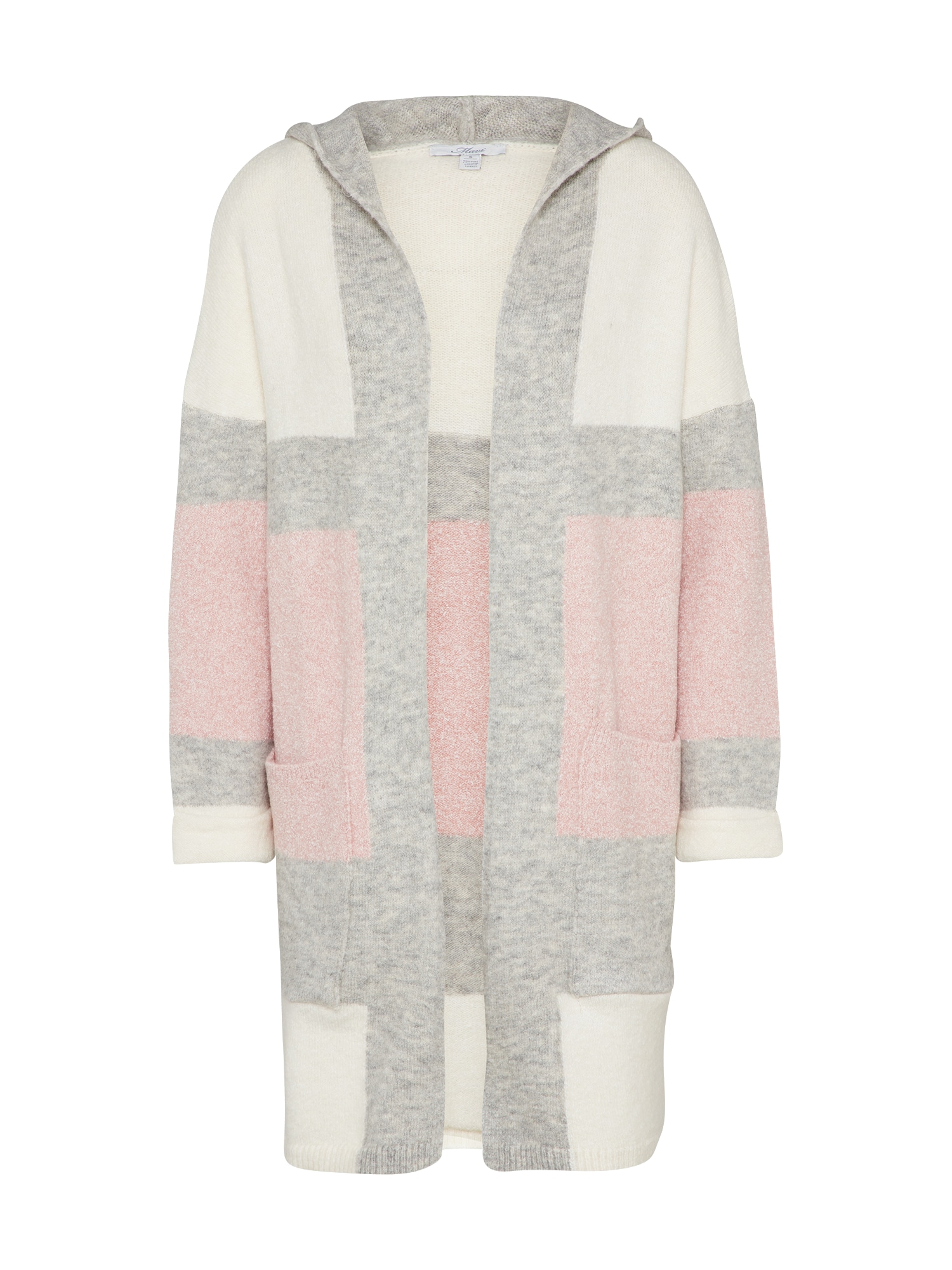 Mavi Cardigan dimensiuni mari 'STRIPE'  gri deschis / roz / offwhite