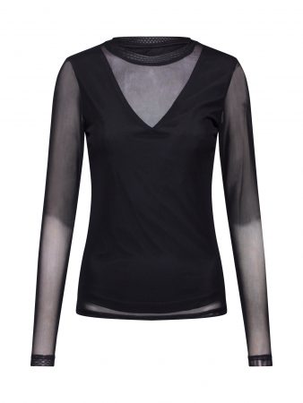 SISTERS POINT Tricou 'VIVE-LS'  negru