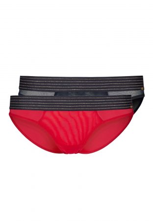 Skiny Slip 'Little Something'  gri bazalt / roșu deschis