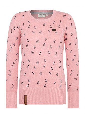 Naketano Pulover 'Sinn kommt vom Gin'  roz deschis / negru