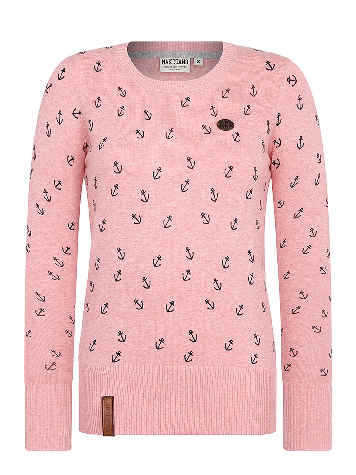 Naketano Pulover 'Sinn kommt vom Gin'  roz deschis / negru
