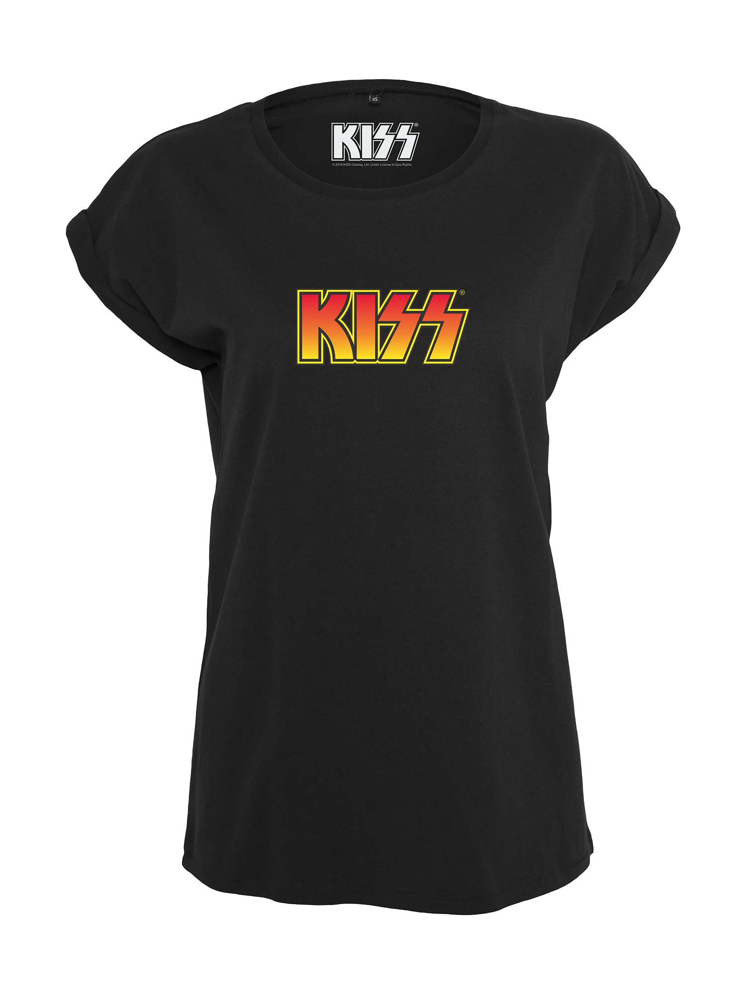 Merchcode Tricou 'Kiss'  galben / roșu / negru