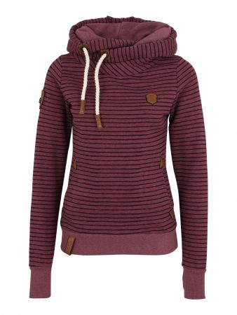 Naketano Bluză de molton 'Murder He Wrote'  bordeaux / negru