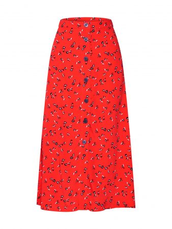 GAP Fustă 'BUTTON THRU MIDI SKIRT'  roșu