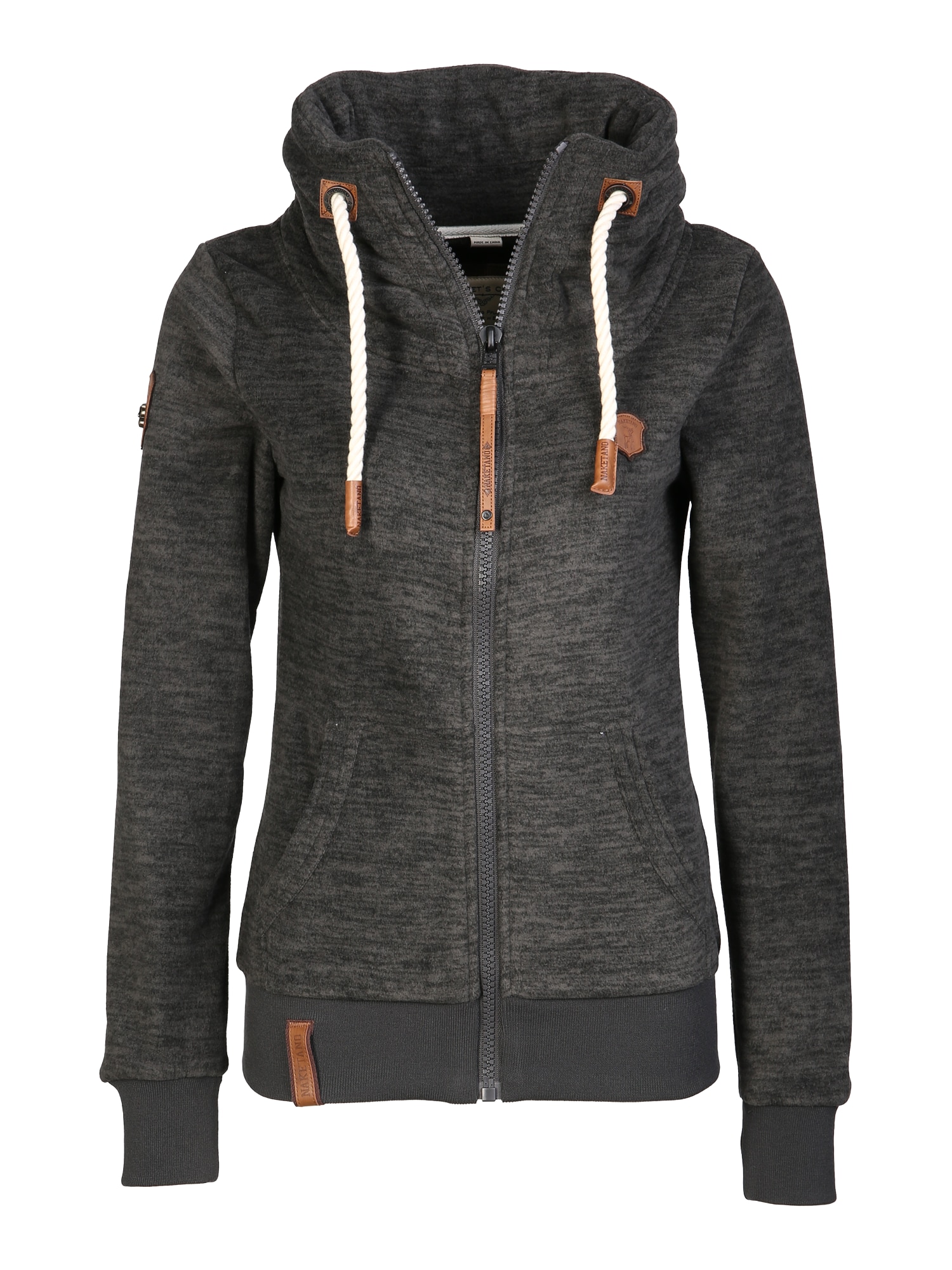 Naketano Jachetă  fleece  gri metalic