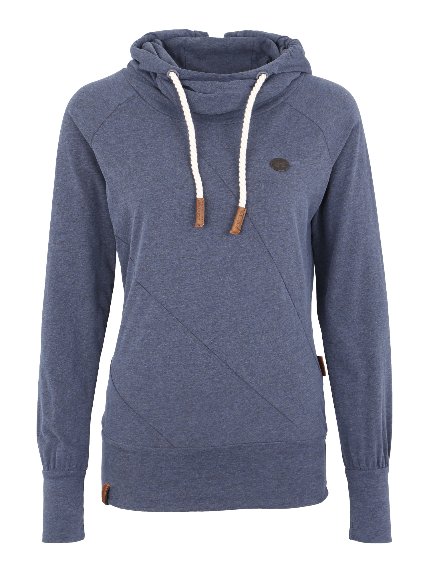 Naketano Bluză de molton 'Mandy'  albastru porumbel / alb