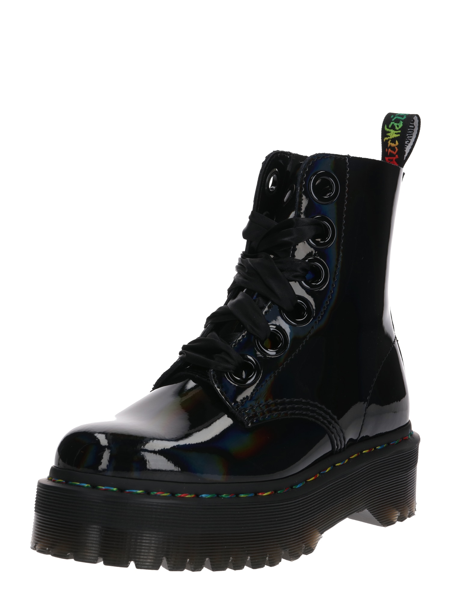 Dr. Martens Ghete cu șireturi 'Molly Rainbow'  negru
