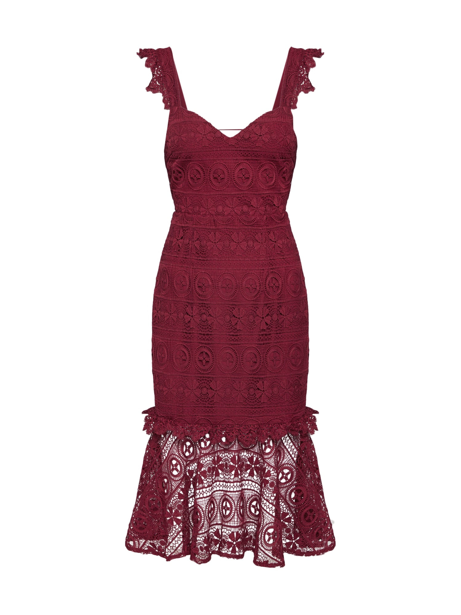 Love Triangle Rochie de cocktail 'Cascade' bordeaux