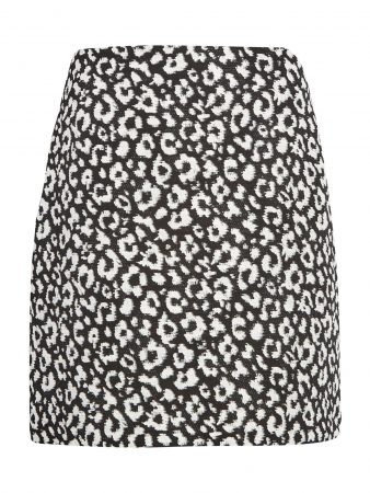 Dorothy Perkins Fustă 'MONO JACQUARD MINI SKIRT'  negru / bej